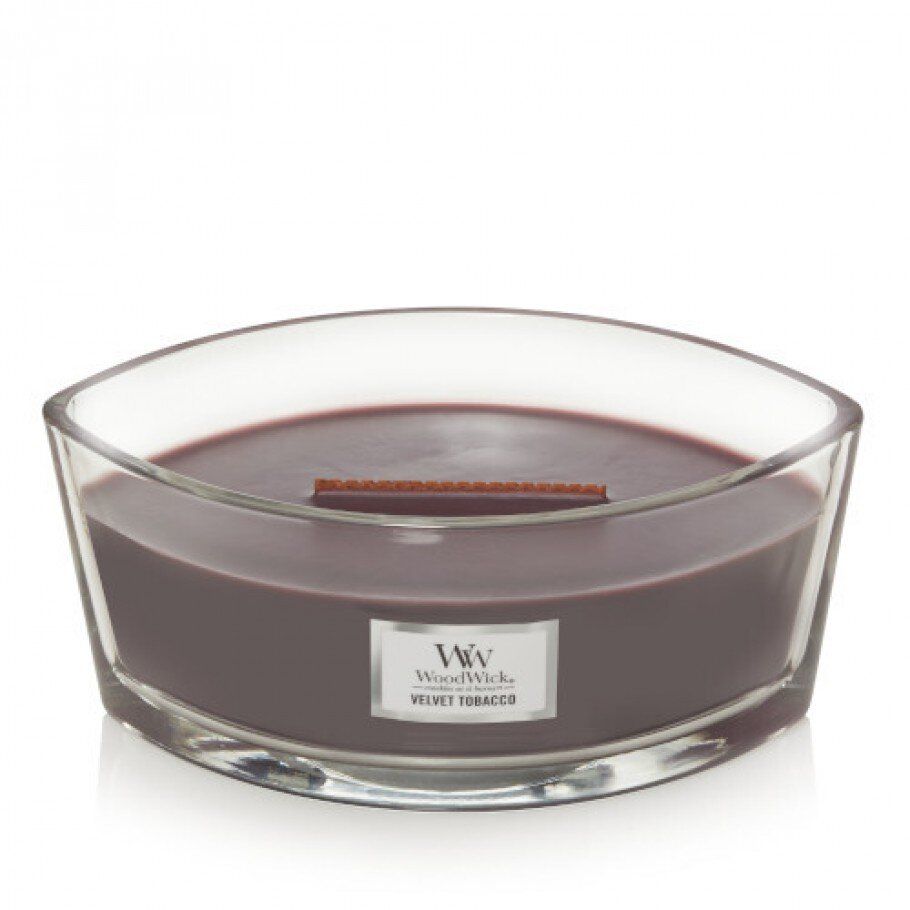 Ароматична свічка з ароматом тютюну і ванілі Woodwick Ellipse Velvet Tobacco 453 г Ароматична свічка з ароматом тютюну і ванілі Woodwick Ellipse Velvet Tobacco 453 г